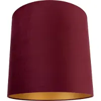 QAZQA Velours lampenkap rood 40/40/40 met gouden binnenkant