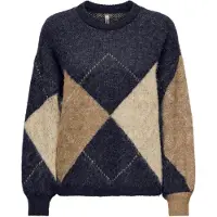 ONLY - ONLNOEME LIFE LS JQ O-NECK NOOS KNT Dames Trui