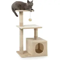 Lionto krabpaal, 85cm beige kat