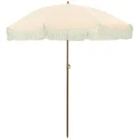 vidaXL Strandparasol 160 x 160 x 196 cm Polyester en Staal Rond