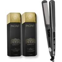 INOAR Moroccan Marokkaanse keratine behandeling ORIGINAL 2X1000ML & LIZZE TITANIO 480 F EXTREME & 250° C stijltang