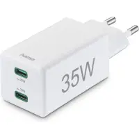 Hama 125129 Lader 2x Usb-c 35w Wit