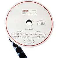 FASTECH Klittenband punt Om vast te plakken Hotmelt Haakdeel (Ø) 47 mm Zwart 5 m