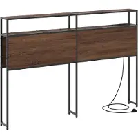 vidaXL Opberghoofdbord bruin eikenkleur Bewerkt hout