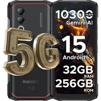 Doogee Blade 20 Turbo 5G -AI Smartphone - Rrugged Smartphone - 32GB RAM+256GB ROM - 10300mAh/33W - 6,6 inth HD & 90Hz- Android 15- Face ID - NFC - GPS - WiFi 6- Zwart