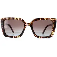Marc Jacobs MARC 733/S H7P 98 patroon havana bruin teal gradiënt zonnebril