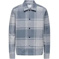 Only & Sons Overhemd 'ONSMACE' blauw / lichtgrijs / wit