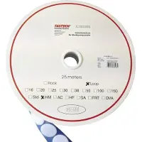 FASTECH Klittenband punt Om vast te plakken Hotmelt Lusdeel (Ø) 35 mm Wit 5 m