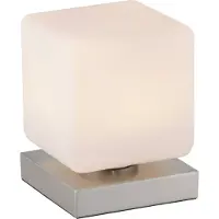 Paul Neuhaus LED-tafellamp Dadoa, dimbaar, alu / grijs / zink, Woon-/ Eetkamer, metaal, LED tafellamp