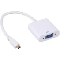 Dolphix Micro HDMI naar VGA + 3,5mm Jack & Micro USB adapter / wit - 0,15 meter