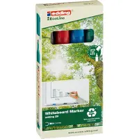 Edding ecoline E-29 Whiteboard-marker Kleurenassortiment Beitelpunt - 5 mm 4 Stuks