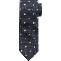 Suitable Stropdas Zijde Bloem Navy -