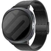 Strap-it Fine Stalen Band (Zwart) geschikt voor Samsung Galaxy Watch 9 (40/44mm) / Watch 8 (40/44mm) / 8 Classic (46mm)