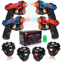 Vatos Laser Tag Set - Compact Infrarood Laser Gun Spleegoed - 4 Spelers - Binnen & Buiten – Teamspel Lasergame Set voor Kinderen 4-7 jaar