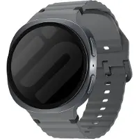 Strap-it Wave Siliconen Band (Donkergrijs) geschikt voor Samsung Galaxy Watch 9 (40/44mm) / Watch 8 (40/44mm) / 8 Classic (46mm)