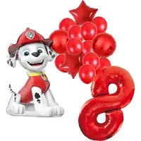 Amscan Paw Patrol Marshall ballonnen pakket - 53x84cm - 8 jaar - Folie Ballon set - Themafeest - Verjaardag - Ballonnen - Versiering - Helium ballon
