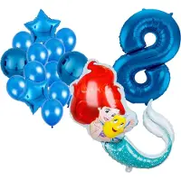 Ariel ballonnen pakket - 82x60cm - Folie Ballon - Prinses - Themafeest - 8 jaar - Verjaardag - Ballonnen - Versiering - Helium ballon - de kleine zeemeermin