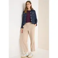 Cecil Dames Sportieve loose fit corduroy broek - Beige - M