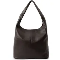 Manfield Bruine leren shopper | Maat Onesize