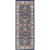 Home Collection Vloerkleed Reni - Blauw 80 x 240 cm