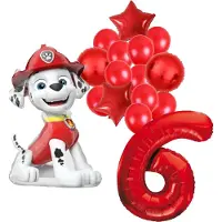 Amscan Paw Patrol Marshall ballonnen pakket - 53x84cm - 6 jaar - Folie Ballon set - Themafeest - Verjaardag - Ballonnen - Versiering - Helium ballon