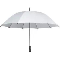 Falcone Bruiloft paraplu bruid/bruidegom - wit - kunststof handvat - dia 130 cm