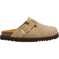 Scholl Klomp Women Benny Suede Dark Beige-Schoenmaat 41