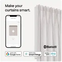 MotionBlinds Slimme Gordijnrail – Smart Gordijn – Bluetooth, Draadloos & App-bediening Pull-Start Functie – USB-C Oplaadbaar – Pull-Start Functie – 200 cm