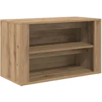 vidaXL Schoenrek 75 x 35 x 45 cm Bewerkt hout artisanaal eikenkleurig