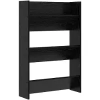 vidaXL Schoenenkast 60 x 18 x 90 cm Bewerkt hout Zwart Eiken