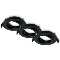 Briloner Inbouwspotset, 3 stuks, Spot 230V, scharnierend, plafondlamp, GU10, max. 7W, zwart, 8cm