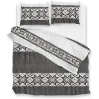 Zohome Zo Home Dekbedovertrek Flanel Anika - grey 240x200/220cm
