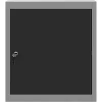 vidaXL Gereedschapskast met plank Zwart en Grijs 50 x 20 x 55 cm Staal