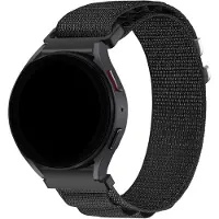 Bandz Alpine Nylon Bandje – Duurzaam, ademend & comfortabel – 22mm – Zwart – geschikt voor Garmin Vivoactive 4 / Venu 2 / Venu 3 / Venu 4 / Forerunner 255 / 265 / 570 (47mm)