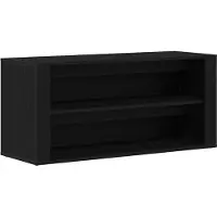 vidaXL Schoenenbank 100x35x45 cm bewerkt hout zwart eikenkleurig