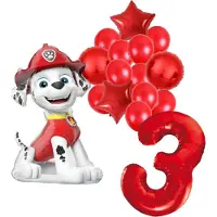 Amscan Paw Patrol Marshall ballonnen pakket - 53x84cm - 3 jaar - Folie Ballon set - Themafeest - Verjaardag - Ballonnen - Versiering - Helium ballon