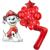 Amscan Paw Patrol Marshall ballonnen pakket - 53x84cm - 7 jaar - Folie Ballon set - Themafeest - Verjaardag - Ballonnen - Versiering - Helium ballon