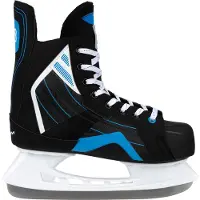 Nijdam IJshockeyschaats - Verstelbaar - Deluxe - Zwart/Blauw - Maat 41