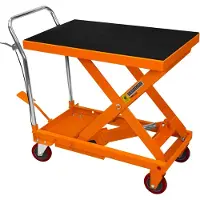 Monster Hydraulische heftafel - oranje - 81x50,5cm - 500kg draagkracht