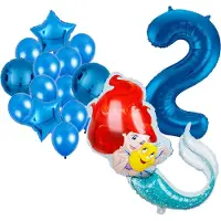 Ariel ballonnen pakket - 82x60cm - Folie Ballon - Prinses - Themafeest - 2 jaar - Verjaardag - Ballonnen - Versiering - Helium ballon - de kleine zeemeermin