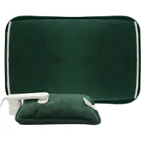 STAUS&BACH Aura - Elektrische kruik met hoes voor je handen - Fleece - Warmwaterkruik baby - Babykruik - Groen