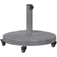 vidaXL Parasolvoet 24.8 kg Donkergrijze Houtlook Rond Verstelbaar