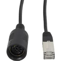 BOSSCOM RJ45 - DIN 8-pins / Powerlink PL8 (v) kabel voor B&O | zwart | 1 meter