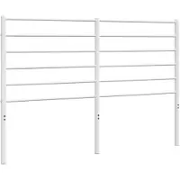 vidaXL Vervangend hoofdbord metaal wit 135 cm