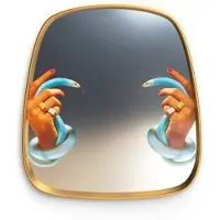 Seletti Gold Frame 59 cm Spiegel Hands with Snakes