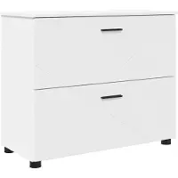 vidaXL Badkamerkast Wit 76,5 x 35 x 64 cm Bewerkt hout & Metaal