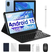 Doogee U10 - Tablet - 16GB RAM+ 128GB ROM (2TB TF) - 10,1 inch - Face ID - 5060 mAh - Android 15.0 - WiFi 6 - Met toetsenbord Mouse - Blauw