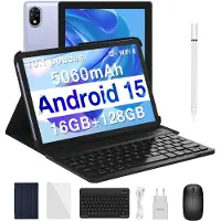 Doogee U10 - Tablet - 16GB RAM+ 128GB ROM (2TB TF) - 10,1 inch - Face ID - 5060 mAh - Android 15.0 - WiFi 6 - Met toetsenbord Mouse - Paars
