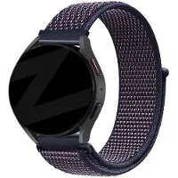 Bandz Nylon Loop Strap (Indigo Blauw) geschikt voor Garmin Vivoactive 4, Venu 2, Venu 3, Venu 4, Forerunner 255, 265, 570 - 47mm - Comfortabele en duurzame horlogeband