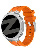 Bandz Siliconen Band 'Luxe Liquid' (Oranje) geschikt voor Samsung Galaxy Watch 9 (40/44mm) / Watch 8 (40/44mm) / 8 Classic (46mm)